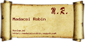 Madacsi Robin névjegykártya